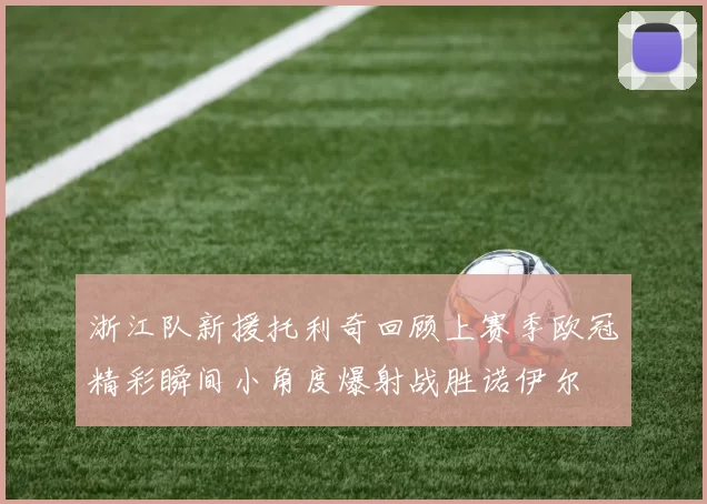 浙江队新援托利奇回顾上赛季欧冠精彩瞬间小角度爆射战胜诺伊尔